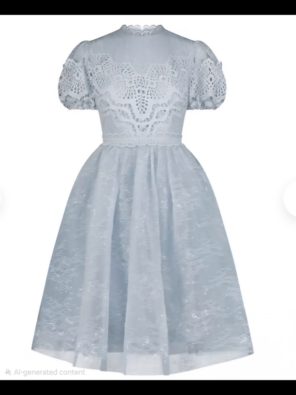 JessaKae Light Blue Lace Midi Dress - Picture 3 of 3